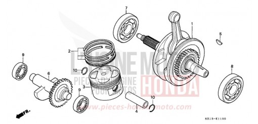 VILEBREQUIN/PISTON XR250RP de 1993